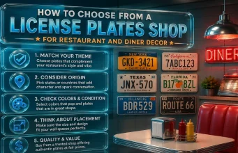 How to Choose From a License Plates Shop for Restaurant and Diner Decor